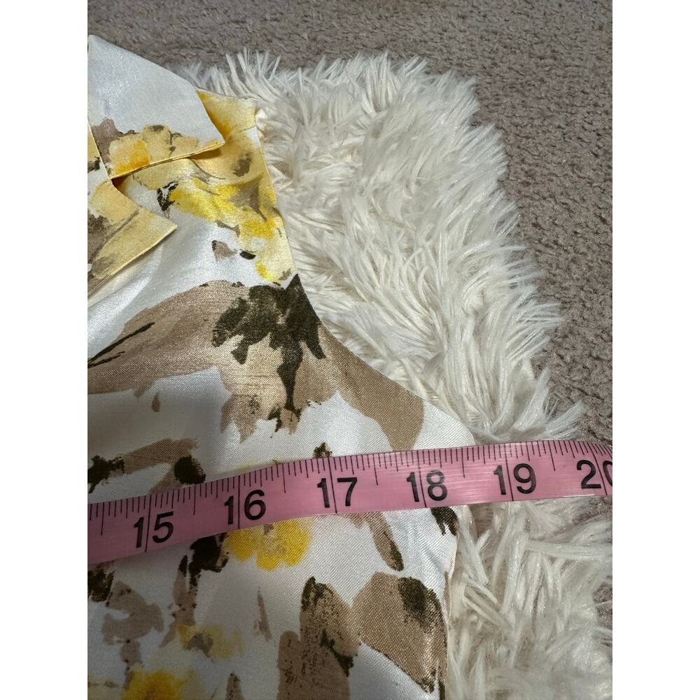 JH Floral Yellow & White Faux Wrap Tie Dress Sz 9 - Picture 8 of 9